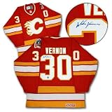 MIKE VERNON Calgary Flames SIGNED Hockey JERSEY - Autographed NHL Jerseys