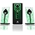 GOgroove BassPULSE Computer Speakers Stereo Sound System with Green LED Glow Lights & Dual Drivers -Works with PC & Apple Desktop , Laptop Computers