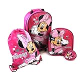 Minnie Mouse Luggage Set - Pink - Includes Trolley bag, backpack, purse & Swimbag