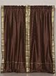 Indo Brown Rod Pocket Sari Sheer Curtain (43 in. x 84 in.)