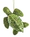 4" Green Glittered Sea Turtle Christmas Ornament