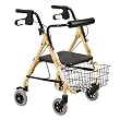 Drive Medical Hemi Aluminum Rollator - Yellow