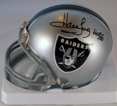 Howie Long Autographed/Hand Signed Oakland Raiders Mini helmet with HOF 00 inscription