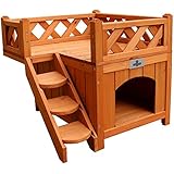 Confidence Pet Wooden Dog House / Kennel with Balcony