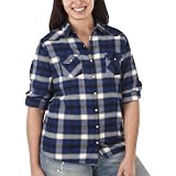 Women's Plus-Size Mossimo® Black: White/Blue Long-Sleeve Shirt