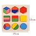 Soledi Intellectual Geometry Puzzle fractions Toy Montessori Early Educational Learning Kids Baby Children Building Stacking Block Wooden Shape Interesting Gift