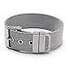 KONOV Women's Stainless Steel Bangle Bracelet - Silver