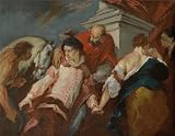 Oil Painting 'Giuseppe Bazzani,The Departure Of The Prodigal Son,about 1750' 18 x 23 inch / 46 x 59 cm , on High Definition HD canvas prints is for Gifts And Hallway, Living Room And Nursery decor