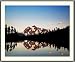 Beautiful Mount Shuksan, Reflected in Washington's Picture Lake - Inspiring approx. 22"x26" Framed and Matted - 7/8" Rounded, Shiny, Black Metal Frame - Photographic Print by Brendan Reals