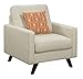 Scott Living Montana Fabric Chair with Accent Pillow in Linen
