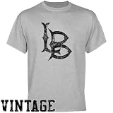NCAA Long Beach State 49ers Ash Distressed Logo Vintage T-shirt