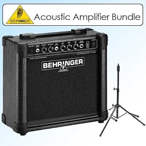 Behringer AT108 Ultracoustic Ultra-Compact 15-Watt Acoustic Instrument Amplifier with... by