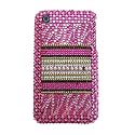 CASETRONICS Dark Pink Crystal Jewellery Hard Shell Case for the Apple iPhone 3G / 3GS Mobile Phone