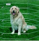 Pet Supplies : Precision Pet 1210-SXP18-B 18 Inch High Silver Exercise Pen Top With Snaps
