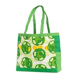 Olive N Figs Crazy Circle Lime Jute Handbag/Tote