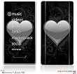 Zune HD Skin - Glass Heart Grunge Gray by WraptorSkinz