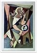 Cubist Figurative, Original 1946 Watercolor Painting By Carmel Art Association Artist Victor Di Gesu (1914-1988) - Framed Artwork