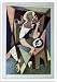 Cubist Figurative, Original 1946 Watercolor Painting By Carmel Art Association Artist Victor Di Gesu (1914-1988) - Framed Artwork