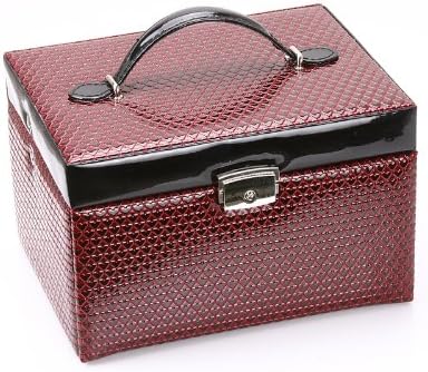 Rowling faux Leather Jewellery/Jewelry Box / case / storage/ organizer with travel case and lock ZG018