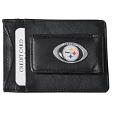 Pittsburgh Steelers Mens NFL Genuine Leather Money Clip