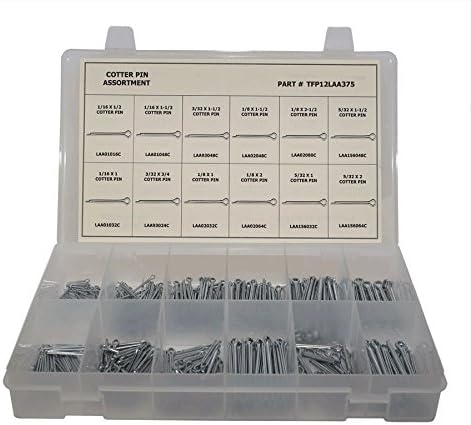 375 Piece COTTER PIN ASSORTMENT - Ships FREE in the USA