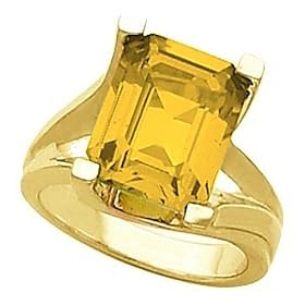 14K Yellow Gold Citrine Ring