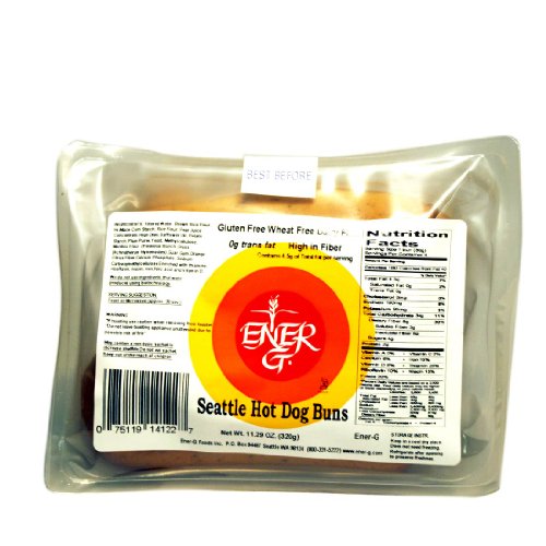 Ener-G Foods Seattle Hot Dog Buns, 11.29-Ounce Bags (Pack of 6)