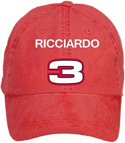 Desig Creato Adjustable Ricciardo 3 Personalize Baseball Caps for Women Red One Size