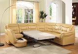 Rich Tan Leather Sectional Living Room Set On Sale