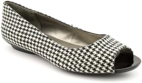 Bandolino Wilimena Womens Size 8.5 Black Open Toe Textile Flats Shoes