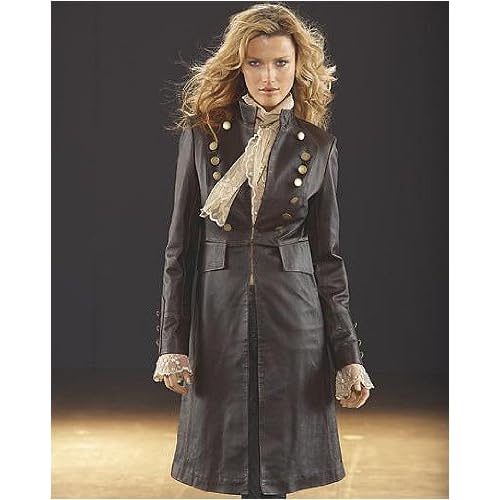 Leather military jacket