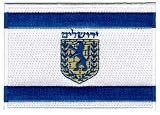 Jerusalem Flag Embroidered Patch Israel Iron-On Jewish Emblem