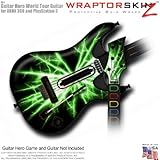 Lightning Green Skin fits Band Hero, Guitar Hero 5 & World Tour Guitars for XBOX 360 & PS3 (GUITAR N