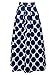 Persun Women Contrast Polka Dot Print Maxi Skater Skirt