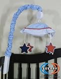 GEENNY Musical Mobile For Aviator Airplane CRIB BEDDING SET