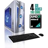 CybertronPC X-Cruiser2 CAAN1130BSL, Silver, AMD Athlon II X3 Tri-Core (2.7G ....