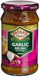 Patak's Garlic Relish, Medium, 10.6-Ounce Glass Jars (Pack of 6)
