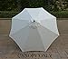 Formosa Covers Replacement Umbrella Canopy for 9ft 8 Ribs Off White (Canopy Only)
