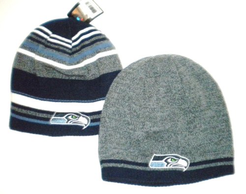 Seattle Seahawks Reebok Reversible Grey/Team Colors Beanie