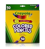 Crayola; Colored Pencils; Art Tools; 50 Count; Perfect for Art Projects and Adult Coloring
