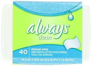 Always Always Wipes Tub Lightly Scented 40 Count (Pack of 4)