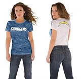 San Diego Chargers Women's Superfan Burnout Tee from Touch by Alyssa Milano
