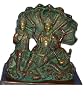 Hindu Gods Vishnu & Lakshmi Ananta Shesha Copper Patina Brass Statue 8 Inch Free Shipping