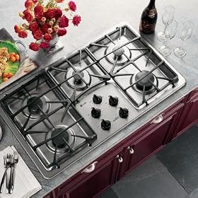 GE Profile : JGP963SEKSS 36in Gas Cooktop - Stainless Steel