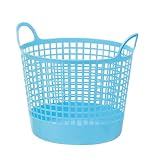 Like-it SCB-1 Plastic Round Laundry Basket, 14.76-Inch H by 16.14-Inch W by 14.57-Inch D, Blue