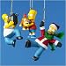 Set of 3 The Simpsons Bart & Homer Christmas Ornaments