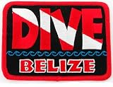 Dive Belize Patch Embroidered Iron On Scuba Diving Flag Emblem Souvenir