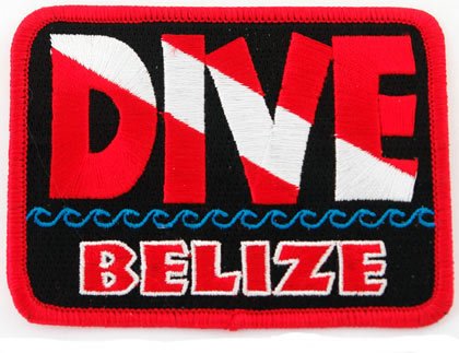 Dive Belize Patch Embroidered Iron On Scuba Diving Flag Emblem Souvenir