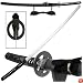 Reverse Blade Katana Black with Stand