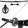 Reverse Blade Katana Black with Stand